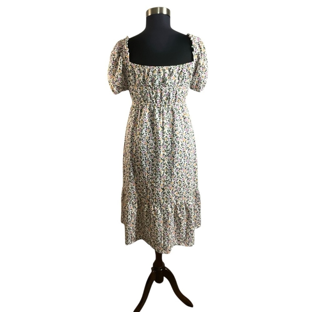 ASOS Curve Textured Floral Print Midi Dress in Ditsy - Picture 9 of 12